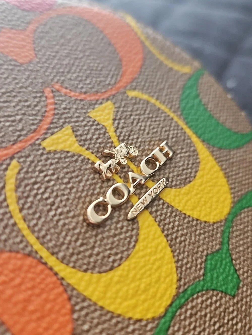 Coach round coin
